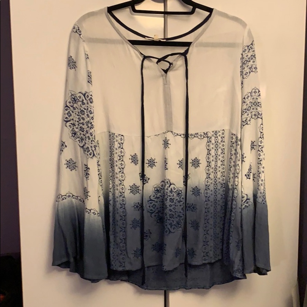 Gauze crepe top